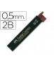 Minas faber grafito 9065 0,5 mm 2b estuche de 12 minas