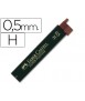 Minas faber grafito 9065 0,5 mm h estuche de 12 minas