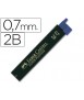 Minas faber grafito 9067 0,7 mm 2b estuche de 12 minas