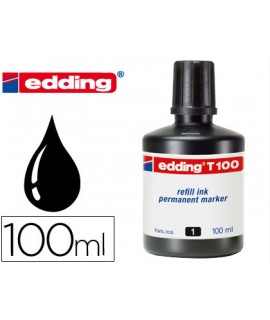 Tinta rotulador edding t-100 negro bote 100 ml