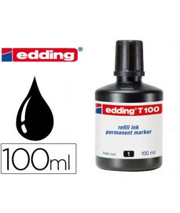 Tinta rotulador edding t-100 negro bote 100 ml