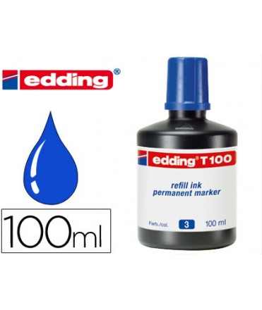 Tinta rotulador edding t-100 azul bote 100 ml