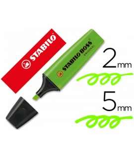 Rotulador stabilo boss fluorescente 70 verde