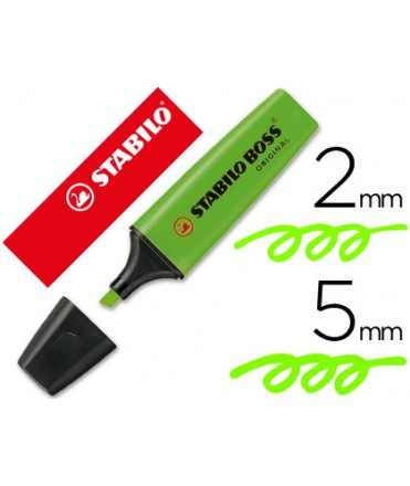Fluorescent stabilo boss marker 70 green