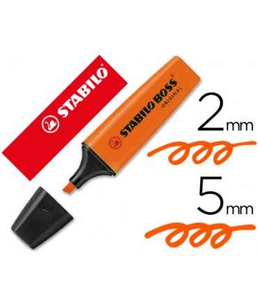 Fluorescent stabilo boss pen 70 orange