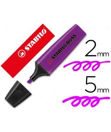 Rotulador stabilo boss fluorescente 70 lavanda
