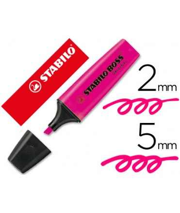 Rotulador stabilo boss fluorescente 70 rosa