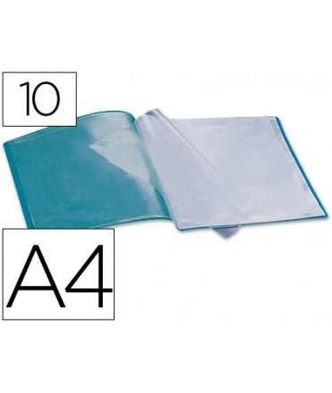 Carpeta liderpapel escaparate 37903 10 fundas polipropileno din a4 verde
