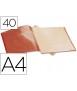 Carpeta liderpapel escaparate 37930 40 fundas polipropileno din a4 roja