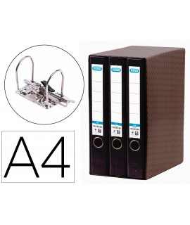 Module elba 3 din lever binders a4 2 rings black spine 50 mm