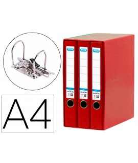 Module elba 3 din lever binders a4 2 rings red spine 50 mm