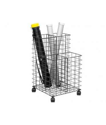 Carrito portaplanos 209 metalico con ruedas color negro 700x400x400 mm
