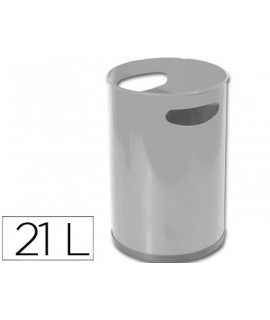 Metal bin with handles 101 grey 32x21 cm