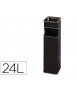 Square trash can ashtray 403 metallic black 65x18x18 cm