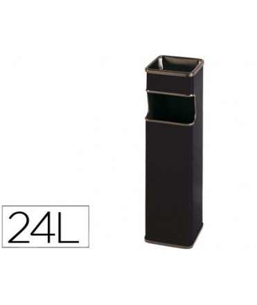 Square trash can ashtray 403 metallic black 65x18x18 cm