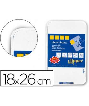 Pizarra blanca clipper pequeña 18x26 cm con rotulador