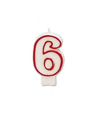Vela cumpleaños liderpapel nº6
