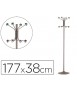 Metal coat rack with 8 hangers in grey 177x38 cm