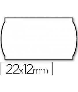 Etiquetas meto onduladas 22x12 mm lisa removible blanca rollo 1500 etiquetas