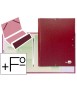 Carpeta clasificadora liderpapel 12 departamentos folio prolongado carton forrado color rojo