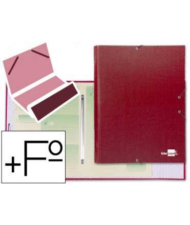 Carpeta clasificadora liderpapel 12 departamentos folio prolongado carton forrado color rojo