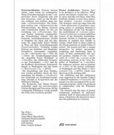 Protest Architecture 1830-2023