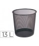 Papelera metalica q-connect rejilla negra 265x285 mm