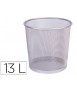 Papelera metalica q-connect rejilla plata 265x285 mm