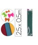 Papel crespon liderpapel 50 cm x 2.5m 34g/m2 verde oscuro