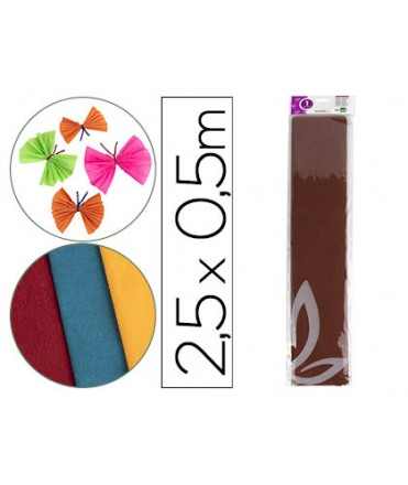 Papel crespon liderpapel 50 cm x 2.5m 34g/m2 marron