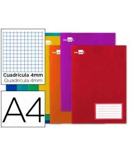 Libreta liderpapel smart a4 32 hojas 60g/m2 cuadro 4mm con margen
