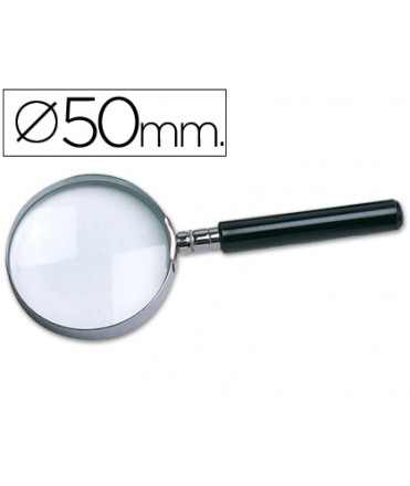 Magnifier q-connect glass metal rim with black plastic handle 50 mm