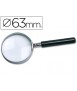 Magnifier q-connect glass with metal rim with black plastic handle 60 mm