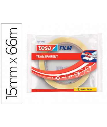 Cinta adhesiva tesa practic 66 mt x 15 mm