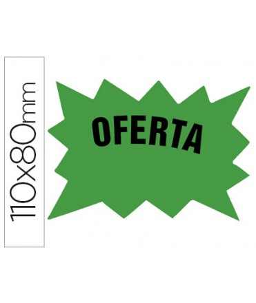 Poster cardboard labels fluorescent green price tag 110x80 mm bag of 50 labels