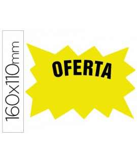 Poster cardboard labels price marker fluorescent yellow 160x110 mm bag of 50 labels