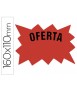 Poster cardboard labels price marker fluorescent red160x110 mm bag of 50 labels