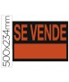 Cartel plastico archivo 2000 ""se vende"" rojo fotoluminiscente 500x230 mm