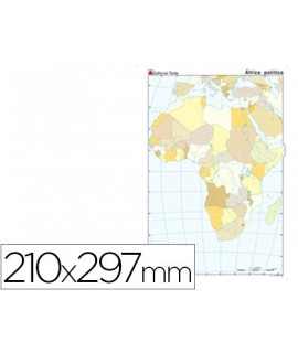 Mapa Mute Color Din A4 Africa Politico