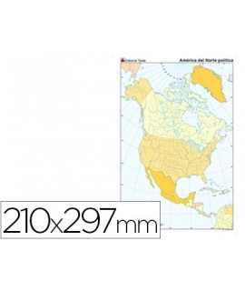 Mapa Mute Color DIN A4 North America Political