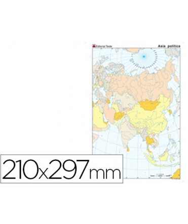 Mapa Color Mute From A4 Asia Politico