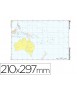 Mapa mudo color din a4 oceania politico