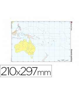 Mapa Color Mute from A4 Oceania Politico