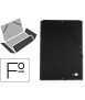 Carpeta liderpapel gomas tres solapas carton forrado folio color negro
