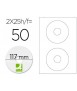 Adhesive label q-connect kf01579 -cd-rom size -photocopier -laser -ink-jet-box with 25 h/50 labels