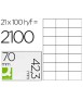 Adhesive Label q-connect kf10649 -size 70x42.3 mm ink-jet laser copier box with 100 DIN A4 sheets