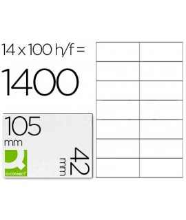 Adhesive Label q-connect KF10655 Size 105x42mm Ink-Jet Laser Copier Box with 100 DIN A4 Sheets