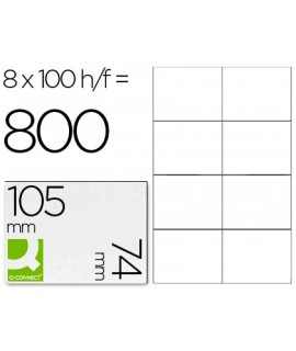 Adhesive Label q-connect KF10659 Size 105x74mm Ink-Jet Laser Copier Box with 100 Din A4 Sheets
