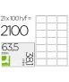 Adhesive Label q-connect KF01587 Size 63.5x38.1mm Ink-Jet Laser Copier Box with 100 DIN A4 Sheets