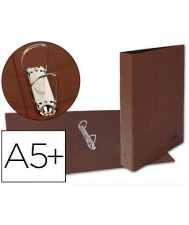 Folder of 2 Rings 25mm Mixed liderpapel Quarter Cardboard Leather Lined Plastic Compressor